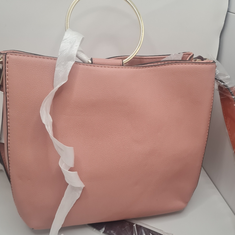 Nine West Blush Shoulder Bag with Gold Handles - Picture 4 of 9